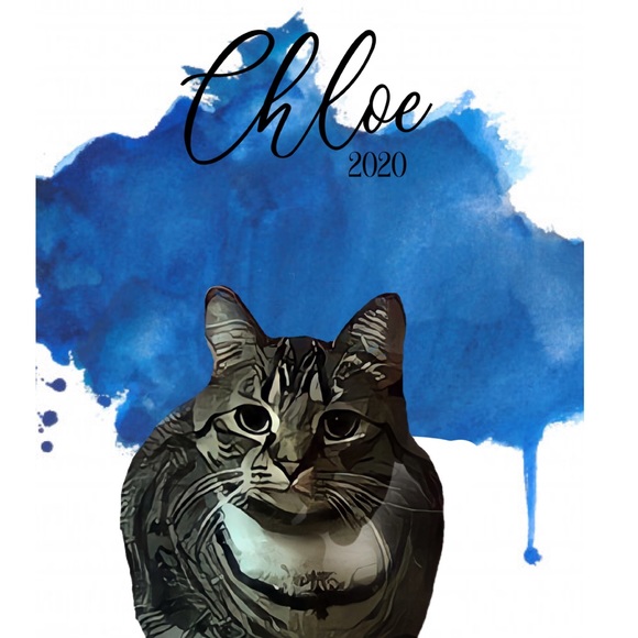 Digital Pet Portraits In Rustic Brown Frame - Picture 3 of 8